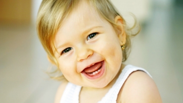 young girl toddler smiling
