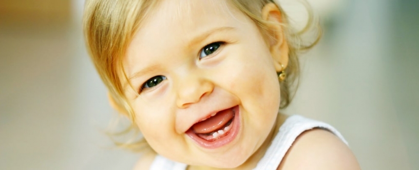 young girl toddler smiling